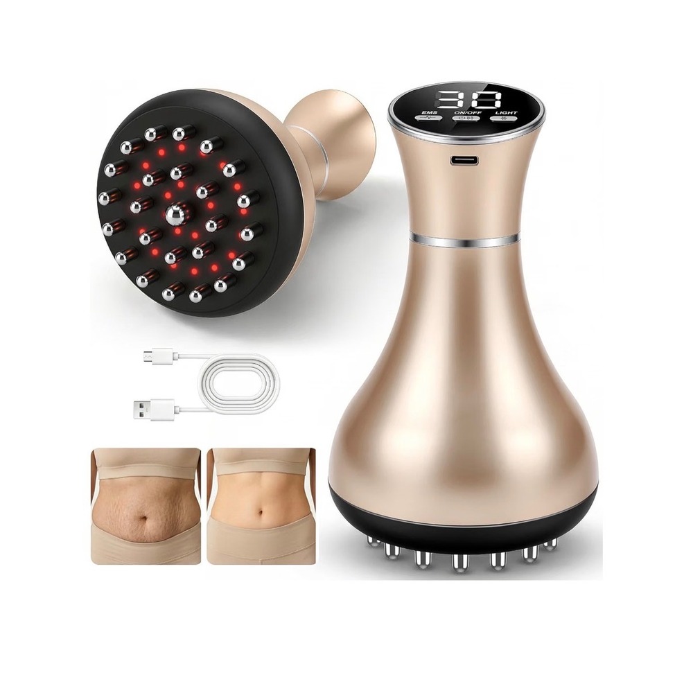 Meridian‎ Massager 4-In-1 Lymphatic Drainage Body Sculpting Tool Gold NEW